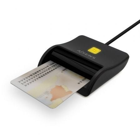 Lector de DNI USB Tipo-C Aisens ASCR-SN03C-BK/ USB Tipo-C/ Negro