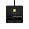 Lector de DNI USB Tipo-C Aisens ASCR-SN03C-BK/ USB Tipo-C/ Negro