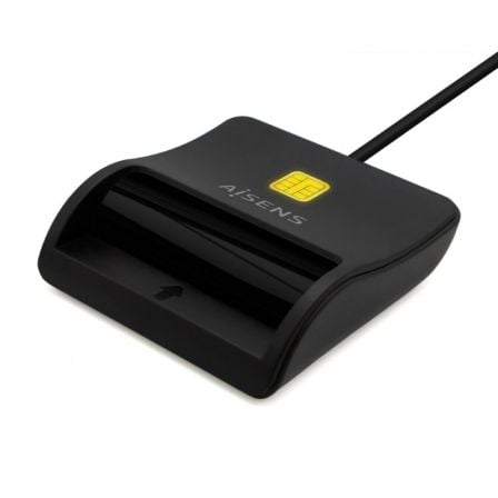 Lector de DNI USB Tipo-C Aisens ASCR-SN03C-BK/ USB Tipo-C/ Negro