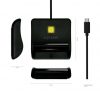 Lector de DNI USB Tipo-C Aisens ASCR-SN03C-BK/ USB Tipo-C/ Negro
