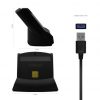 Lector de DNI y Tarjetas Aisens ASCR-SN05-BK/ USB 2.0/ Negro