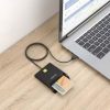 Lector de DNI y Tarjetas Aisens ASCR-SN06-BK/ USB 2.0/ Negro