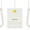 Lector de DNI y Tarjetas Aisens ASCR-SN07-W/ USB 2.0/ Blanco
