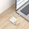 Lector de DNI y Tarjetas Aisens ASCR-SN07-W/ USB 2.0/ Blanco