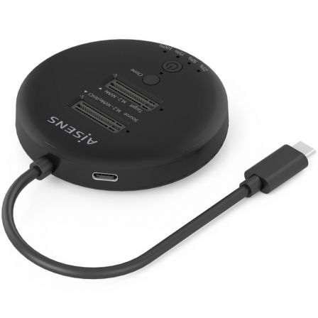 Dock USB 3.2 Gen2 Tipo-C para SSD M.2 NVMe Aisens ASDS-2M2N05-BK/ Gris