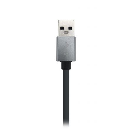 Hub USB 3.0 Aisens A106-0401/ 3xUSB/ 1xRJ45/ Gris