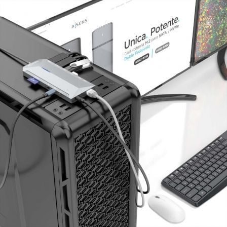 Docking USB Tipo-C Aisens ASUC-12P005-GR/ 2xHDMI/ 3xUSB/ 2xUSB Tipo-C/ 1xRJ45/ 1xAudio/ 1xLector Tarjetas/ 1x Jack/ 1xUSB Tipo-C PD/ Gris