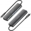 Docking USB Tipo-C Aisens ASUC-6P024-GR/ 1xHDMI/ 3xUSB/ 1xLector Tarjetas/ Gris