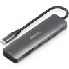 Docking USB Tipo-C Aisens ASUC-7P026-GR/ 1xHDMI/ 2xUSB/ 1xUSB Tipo-C / 1xUSB Tipo-C PD/ 1xLector Tarjetas/ Gris