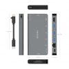 Docking USB Tipo-C Aisens ASUC-8P015-GR/ 1xHDMI/ 3xUSB/ 1xRJ45/ 1xLector Tarjetas / 1xUSB Tipo-C/ Gris