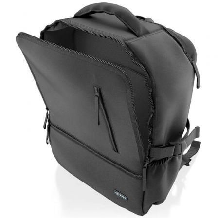Mochila Aisens ASBG-BP086-BK para Portátiles hasta 15.6"/ Impermeable/ Negro