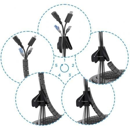 Organizador de Cables en Espiral Aisens A151-0900/ 10m