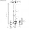 Soporte de Techo Inclinable/ Giratorio/ Nivelable Aisens CT120TLE-395 para TV de 60-120"/ hasta 120kg