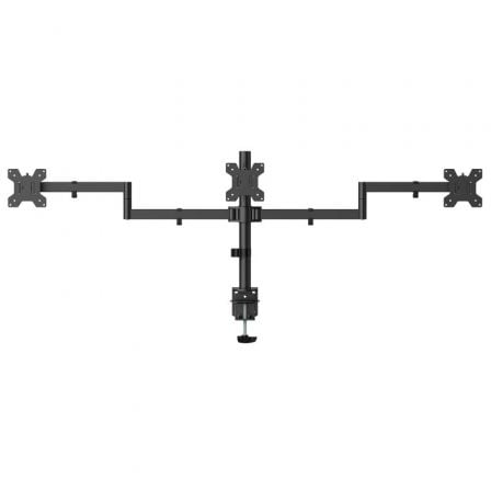 Soporte de Mesa para 3 Monitores Aisens DT27TSR-281/ Giratorio/ Inclinable/ hasta 10kg