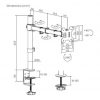 Soporte de Mesa para Monitor Aisens DT32TSR-277/ Giratorio/ Inclinable/ hasta 10kg