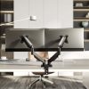 Soporte de Mesa con Contrapeso para 2 Monitores Aisens DT32TSR-357/ Giratorio/ Inclinable/ hasta 9kg