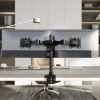 Soporte de Mesa para 2 Monitores Aisens DT35TSR-359/ Giratorio/ Inclinable/  hasta 20kg
