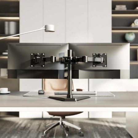 Soporte de Sobremesa para 2 Monitores Aisens DT35TSR-361/ hasta 20kg