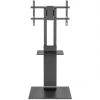 Soporte de Suelo Inclinable/ Giratorio con Bandeja DVD Aisens FT86TSE-399 para TV de 37-86"/ hasta 50kg