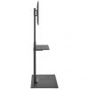 Soporte de Suelo Inclinable/ Giratorio con Bandeja DVD Aisens FT86TSE-399 para TV de 37-86"/ hasta 50kg