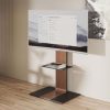 Soporte de Suelo Inclinable/ Giratorio con Bandeja DVD Aisens FT86TSE-401 para TV de 37-86"/ hasta 50kg