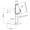 Soporte para Tablet con Antirrobo Aisens MS1P03-113/ Negro