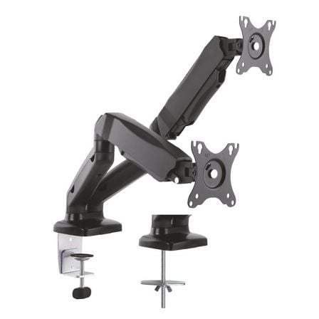 Soporte de Mesa con Contrapeso para 2 Monitores Aisens DT27TSR-045/ Giratorio/ Inclinable/ hasta 9kg