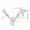 Soporte de Mesa con Contrapeso para 2 Monitores Aisens DT27TSR-045/ Giratorio/ Inclinable/ hasta 9kg