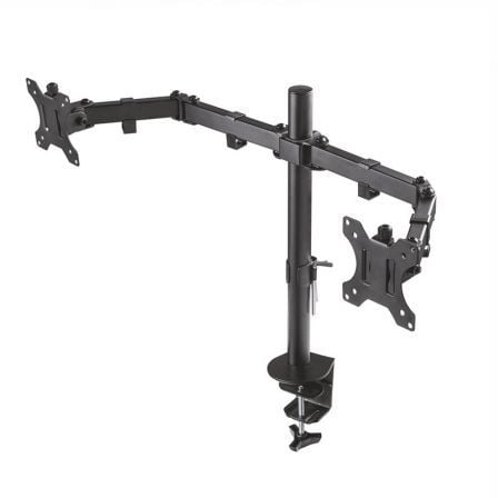 Soporte de Mesa para 2 Monitores Aisens DT32TSR-041/ Giratorio/ Inclinable/ hasta 8kg