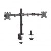 Soporte de Mesa para 2 Monitores Aisens DT32TSR-041/ Giratorio/ Inclinable/ hasta 8kg