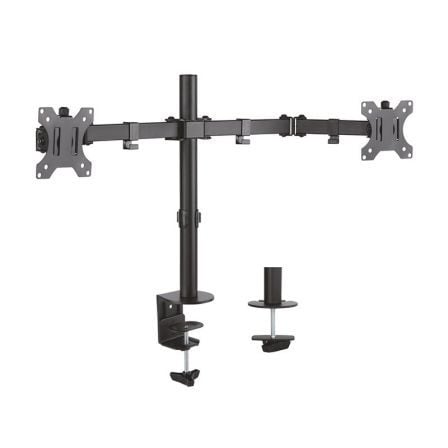 Soporte de Mesa para 2 Monitores Aisens DT32TSR-041/ Giratorio/ Inclinable/ hasta 8kg