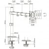 Soporte de Mesa para Monitor y TV Aisens DT32TSR-147/ Giratorio/ Inclinable/ hasta 9kg