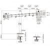 Soporte de Mesa para 2 Monitores o TV Aisens DT32TSR-149/ Giratorio/ Inclinable/ hasta 9kg