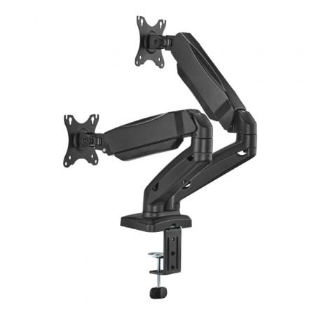 Soporte de Mesa con Contrapeso para 2 Monitores o TV Aisens DT32TSR-221/Giratorio/ Inclinable/ hasta 9kg