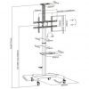 Soporte de Suelo Inclinable/ Giratorio con Ruedas y Manivela Aisens FT70TE-169 para TV 37-70"/ hasta 50kg