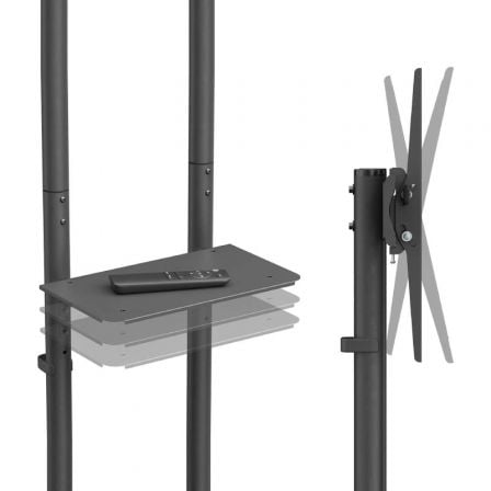 Soporte de Suelo Inclinable con Ruedas Aisens FT70TE-333 para TV 37"-70"/ hasta 45kg