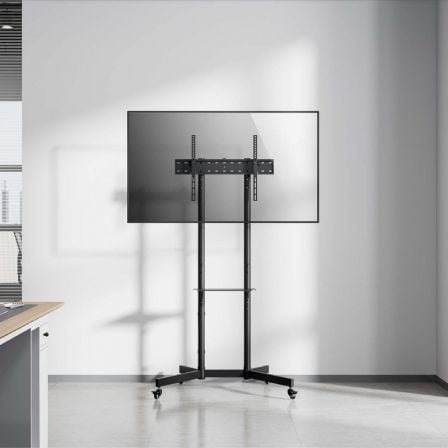 Soporte de Suelo Inclinable con Ruedas Aisens FT70TE-333 para TV 37"-70"/ hasta 45kg