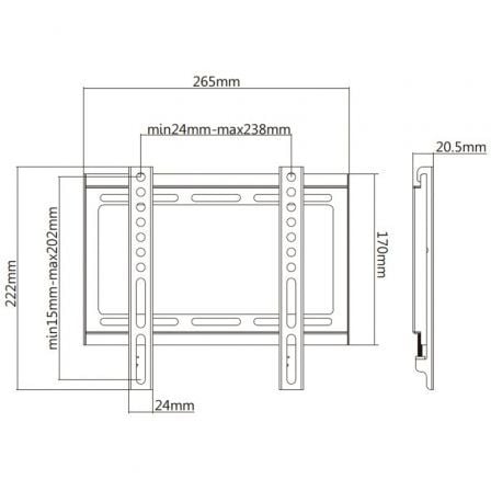 Soporte de Pared Aisens WT42F-157 para TV de 32-42"/ hasta 35kg