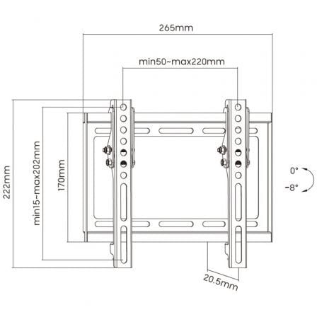 Soporte de Pared Inclinable Aisens WT42T-159 para TV de 23-42"/ hasta 35kg