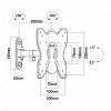 Soporte de Pared Extensible/ Inclinable/ Giratorio Aisens WT42TSE-007 para TV de 23-42"/ hasta 25kg