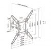 Soporte de Pared Extensible/ Giratorio/ Inclinable/ Aisens WT55TSE-151 para TV de 23-55"/ hasta 30kg