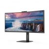 Monitor Profesional Curvo Ultrapanorámico AOC CU34V5CW/BK 34"/ UWQHD/ Webcam/ Multimedia/ Regulable en altura/ Negro