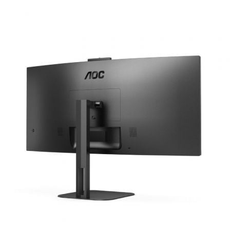 Monitor Profesional Curvo Ultrapanorámico AOC CU34V5CW/BK 34"/ UWQHD/ Webcam/ Multimedia/ Regulable en altura/ Negro