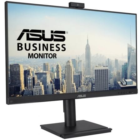 Monitor Profesional Asus BE249QFK 24"/ Full HD/ Webcam/ Multimedia/ Regulable en altura/ Negro