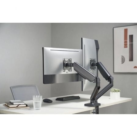 Soporte de Mesa para 2 Monitores Fonestar SMM-112PR/ hasta 9kg