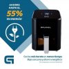 Freidora por Aire Airfryer / Sin Aceite Grunkel Black Easy Fryer/ 1200W/ Capacidad 4L