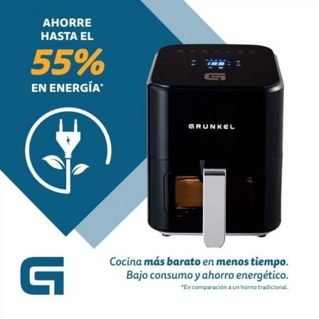 Freidora por Aire Airfryer / Sin Aceite Grunkel Black Easy Fryer/ 1200W/ Capacidad 4L
