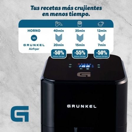 Freidora por Aire Airfryer / Sin Aceite Grunkel Black Easy Fryer/ 1200W/ Capacidad 4L