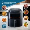 Freidora por Aire Airfryer / Sin Aceite Grunkel Black Light Fryer/ 1400W/ Capacidad 6L