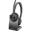 Auriculares Inalámbricos Poly Voyager 4320-M para Microsoft Teams + Adaptador BT700 + Base de Carga/ con Micrófono/ Bluetooth/ Negros